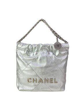 Chanel Handbag Chanel 22 Mini Silver Lambskin